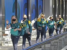 July 26 (july 27 in japan) live stream start time: Australian Softball Squad 1st Team To Arrive In Japan For Olympics