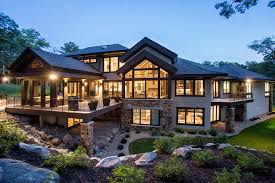 Check out this epic basement design gallery for your basement reno project. Modern Lake House With Walkout Basement Novocom Top