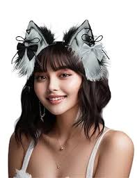 Amazon.com: VIGVAN Animal Cosplay Ears Fox Punk Cross Headbands (Shoelace  Black White) : Toys & Games