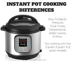 Instant pot oatmeal is not only great for busy weekday mornings when you want a hearty, effort. Instant Pot Cooking Differences How To Adjust For Size Differences My Crazy Good Life