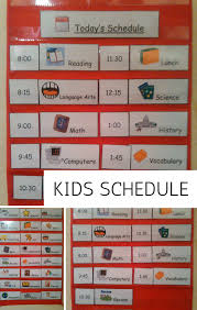 school schedule kids schedule pocket chart schedule