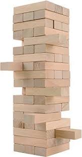Cooltoys Timber Tower Wood Block Stacking Game Original Edition 48 Pieces Stack Game Wood Blocks Toy Sets