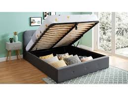 Alignée avec la base du lit ou allongée des deux côtés.‎ le lit majal peut être réalisé en tissu déhoussables.‎ il peut être fourni avec base à ressorts leonardo. Lit Coffre 160x200 Cm Anthracite Avec Tete De Lit Sommier A Lattes Collection Kate 292567 6 Vente De Homifab Conforama
