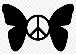 Black and white peace sign. Big Image Anti War Peace Sign Clipart 2240274 Pikpng