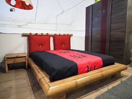 Bellissimi letti in legno, moderni ed eleganti. Letto Moderno Letto Bamboo Naturale E Rete Alzante Legno Outlet Etnico Con Un Ribasso Del 50