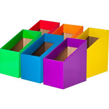 Book Boxes 6 Pack Multiple Colors Book Box Early Childhood Classrooms Book Organization