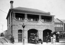 Black And White Fire Station Fire Station George St 1914 Australia History Fire Station House Fire