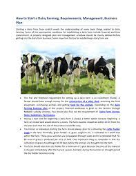 Importance of a farm business plan How To Start A Dairy Farming Requirements Business Plan By Basics Of Dairy Farming Issuu