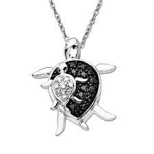 10k White Gold Mother And Baby Turtle Diamond Pendant 0 08 Cttw I J Color I2 I3 Clarity 18 149 00 Turtle Pendant Turtle Jewelry Turtle Pendant Necklace