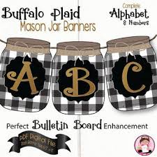 Black And White Buffalo Plaid Classroom Decor Buffalo Plaid Banners Enhance Your Farmhouse Classroom Decor By Decorating Your Bulletin Boards Classr Classroom Walls Classroom Decor Camping Theme Classroom