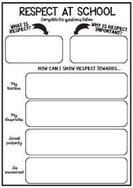 5th grade early beginning test (introducing myself/yourself; 5 Free Back To School Printable Activities Teaching Respect Activities Respect Lessons Teaching Respect