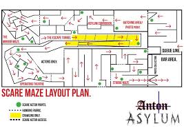 The Anton Asylum Scare Maze Layout Plan Halloween Maze Haunted Maze Halloween Scene
