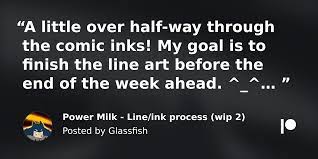 Power Milk - Line/ink process (wip 2) | Patreon