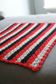 Black And White Baby Blanket Wave Baby Blanket Red Grey And Black Made To Order Crochet Blanket Crochet Blanket Patterns Crochet