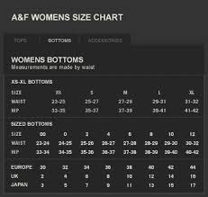 Abercrombie Womens Size Chart Pangukcalibration Co Uk