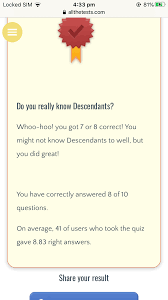 Please, try to prove me wrong i dare you. Disney Descendants Trivia Other Quiz Quizizz