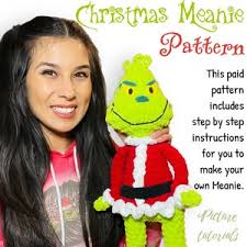 Green Meanie Crochet Pattern LOW SEW 2 Styles Included Amigurumi PDF  Download Cute Beginner Friendly Christmas Green Mean