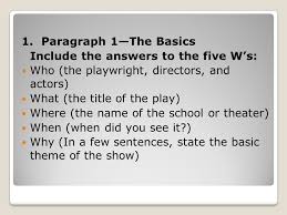 We would like to show you a description here but the site won't allow us. How To Write A Critique For A Theatrical Performance A Critique Is An Evaluation Of A Performance Of A Show It Should Contain Three To Five Paragraphs Ppt Download
