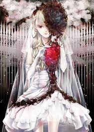 Inh hair red hair color inspo. Anime Girl Blonde Hair Dress Flower Gloves Headdress Long Hair Red Eyes Wedding Wallpaper 1440x2035 871962 Wallpaperup
