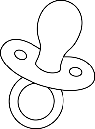 Baby Mobile Clipart Black And White Pacifier Line Art Free Clip Art Baby Shower Clipart Baby Shower Diy Baby Pacifier