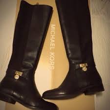 Michael Kors Black And Brown Riding Boots Michael Kors Brown Leather Boots Leather Riding Boots Brown Leather Boots Riding Boots