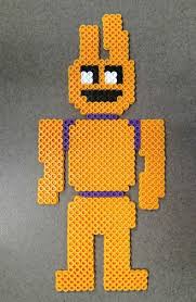 Five Nights At Freddy S Springtrap Perler Pixel Art Perler Bead Art Perler