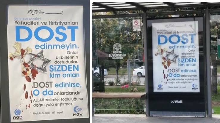 yahudileri dost edinmeyin reklamı ile ilgili görsel sonucu