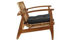 Noelie Rattan Lounge Chair With Cushion Rattan Lounge Chair Chair Lounge Chair