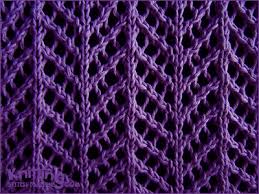 Collection of knitted models, descriptions, patterns, charts. Arrowhead Lace Knitting Stitch Patterns