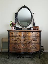 How To Update An Antique Serpentine Front Dresser Using A Transfer Diy Old Dressers Furniture Makeover Furniture Makeover Diy
