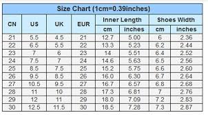 32 faithful european size chart children