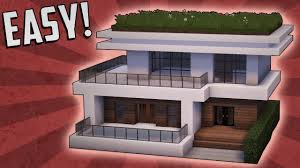 How To Build A Small Modern House In Minecraft Step By Step Easy Minecraft How To Build A Small Modern House Tutorial 15 In 2020 Modern Minecraft Houses Small Modern Home Minecraft Houses Survival