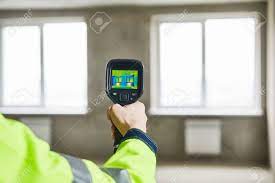 Thermal Imaging Camera Inspection Of Window Building. Check Heat Loss Stock  Photo, Picture And Royalty Free Image. Image 151958922.