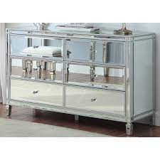 Shop for furniture dresser with mirror online at target. Oxford Silver Mirror Dresser Low Chest 6 Drawers Grey Silver Frame