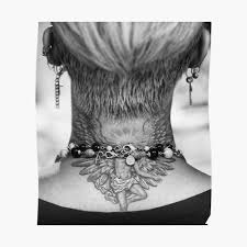 Yet time went by and it seems that the tattoo is still here letting us assume that is real. G Dragon Neck Tattoo Sticker By Tehtehb Redbubble
