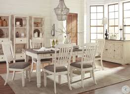 Valebeck White And Brown Rectangular Dining Room Set In 2020 Rectangular Dining Room Set White Furniture Sets Cheap Dining Room Sets