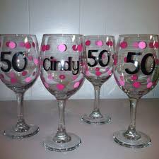 Raise a glass to the newlyweds in style with the knot shop's personalized wine glasses, personalized shot glasses and other custom glassware. Diy 50th Birthday Wine Glass Novocom Top