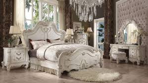 5 Piece Acme Versailles Bone White Panel Bedroom Set Usa Furniture Warehouse Bedroom Sets Queen White Panel Beds Bedroom Set