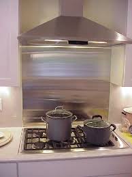 A stainless steel backsplash will add a touch of modern urban chic and still blend well with most color schemes and design themes, but it can be expensive. Metal Backsplashes Stainless Backsplash Stainless Steel Backsplash Metallic Backsplash