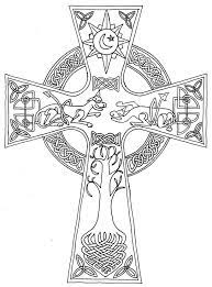 The basic form of most mandalas is a circle in which are depicted symbolic gates of the cosmos. Cool Celtic Cross Coloring Page Celtic Coloring Cross Coloring Pages Mandala Coloring Pages