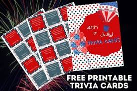 So have some hot dogs (one of the trivia questions is how many hot dogs americans eat during the fourth), set off some fireworks, and break out the trivia. 4th Of July Trivia Questions And Answers Free Printable Cards Mombrite