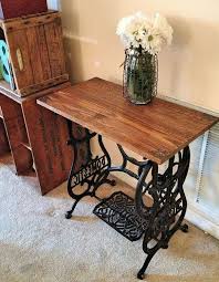 Reclaimed Wood Sewing Machine Table Sewing Machine Tables Sewing Table Antique Sewing Machine Table