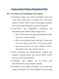 Rangkuman materi biologi kelas 10. Rangkuman Materi Pelajaran Biologi Kelas 12 Sma