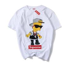 Bart Simpson Off White T Shirt Black Supreme Bart Simpson Brooklyn Shirt Brooklyn Shirt Cool Outfits Shirts