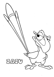 Zazu Lion King Coloring Page Rafiki Book Pictures Bambi Pages To Slavyanka