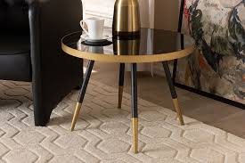 Baxton Studio Lauro Modern Contemporary Round Glossy Marble Metal Coffee Table W Two Tone Black Gold Legs Rs660 Mb Ct In 2020 Metal Coffee Table Gold Coffee Table Coffee Table