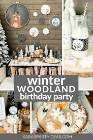 13 Year Old Boy Birthday Party Ideas In The Winter Winter Woodland Birthday Party Kara S Party Ideas Winter Woodland Birthday Party Winter Woodland Birthday Winter Birthday Parties