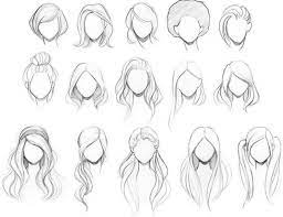 Sketches Of Female Hairstyle Anime Girlhairstyles Hair Pixers Draw Anime Draw Female Girlhairstyles Drawing Hair Tutorial Hair Sketch Cartoon Hair