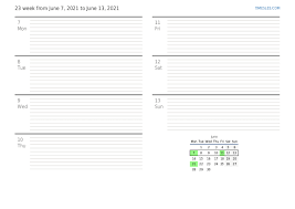 June 2021 local moon phases. Week 23 Of 2021 The Calendar