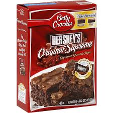 With just three extra ingredients: Betty Crocker Brownie Mix Hershey S Original Supreme Cooking Baking Needs Price Cutter